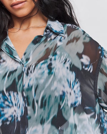 Floral Relaxed Sheer Shirt