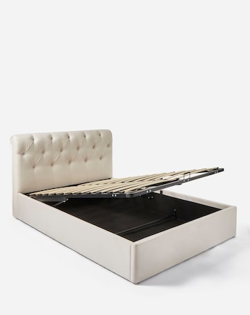 Megin Buttoned Ottoman Bed Frame