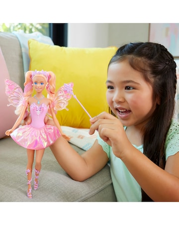 Barbie Fantasy Fairy Doll with Colour-Change Wings and Outfit