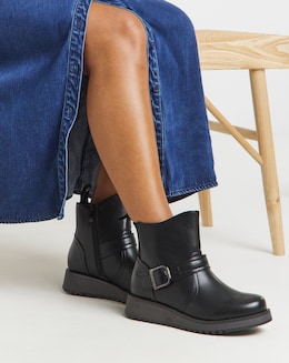 Heavenly Feet Cherish Buckle Boots Ex Wide Fit