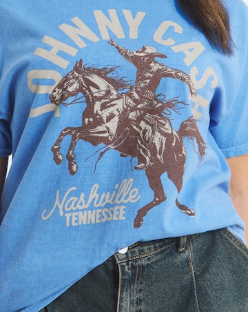 Simply Be Blue Johnny Cash License T-Shirt