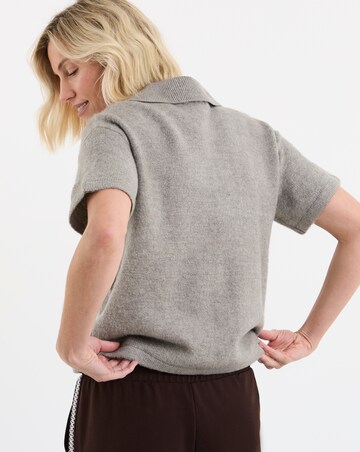 Green Short Sleeve Polo Jumper