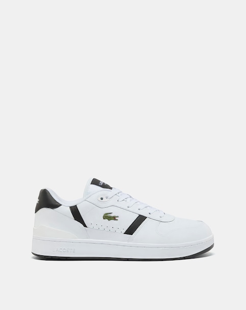 Lacoste T-Clip Set Leather Trainer - White/Black