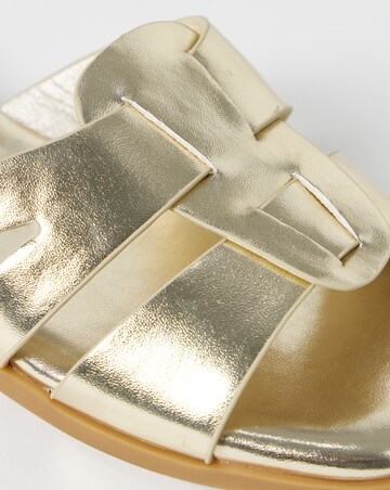 Carla Woven Flat Mule Sandals - Extra Wide Fit (EEE)