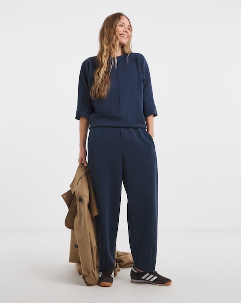 Anthology Navy Barrel Leg Joggers