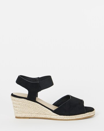 Sariah Two Part Espadrille Wedge Sandals - Extra Wide Fit (EEE)