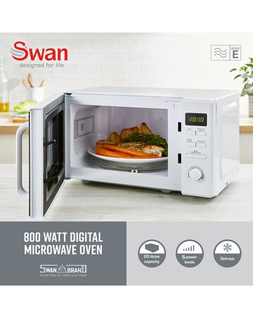 Swan SM4421WHT 20L White Digital Microwave
