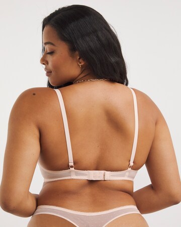 Figleaves Isla Lace Underwired Non Padded Plunge Bra B-GG - Blush