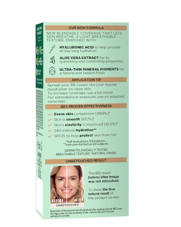 Garnier SkinActive BB Cream Anti Age Light Tinted Moisturiser SPF15 50ml