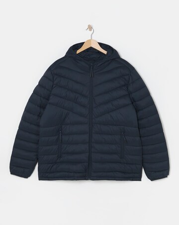 Navy Lightweight Hooded Padded Jacket