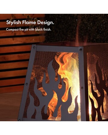 VonHaus Flame Design Square Fire Pit