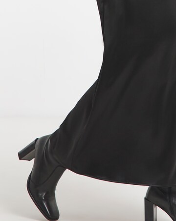 Black Satin Maxi Skirt