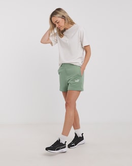PUMA Essentials Small No.1 Logo 5&quot; High Waist Shorts
