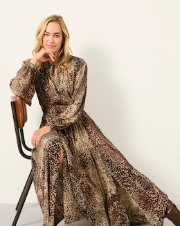 Fatface Jaqs Animal Midi Dress