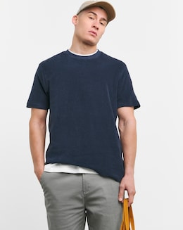 Towelling Crew Neck T-Shirt