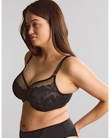 Sculptresse Flora Full Cup Black Wired Bra