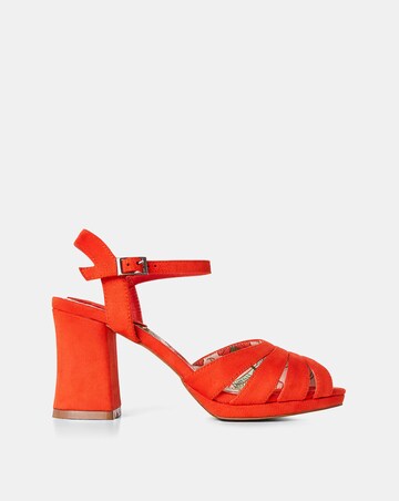 Joe Browns Riviera Peep Toe Block Heel Shoe Standard Fit