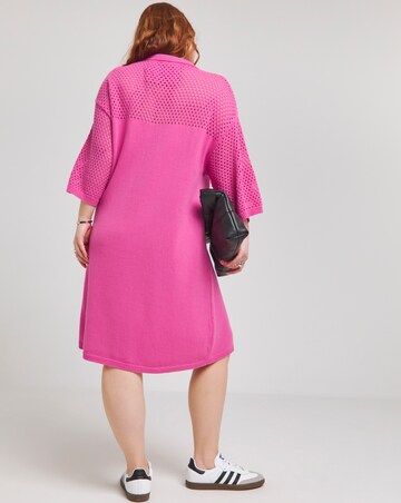 Native Youth Pink Polo Short Sleeve Mini Dress