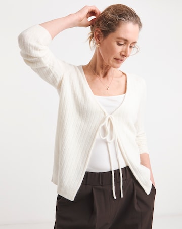 Ribbed Tie Front Cardigan