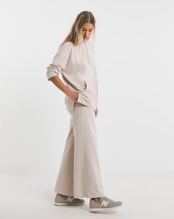 Simply Be Stone Reverse Loop Back Detail Wide leg Jogger