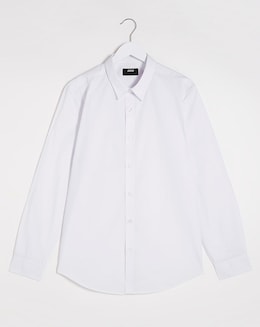 White Long Sleeve Formal Shirt Reg