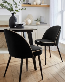 Joanna Hope Camille Contrast Pipe Pair of Dining Chairs
