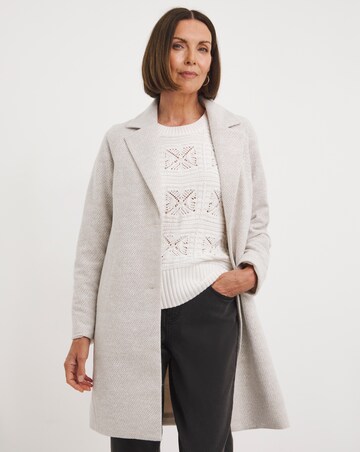 Oatmeal Button Front Lined Jacket