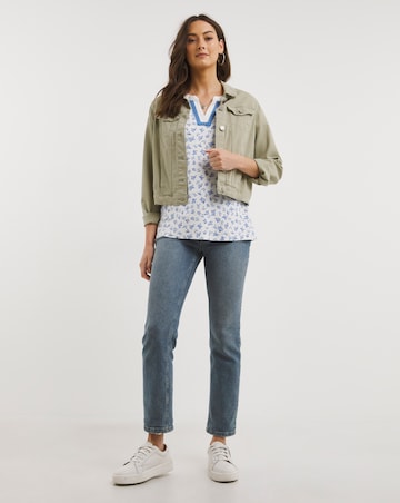 Julipa Lace Notch Neck Top