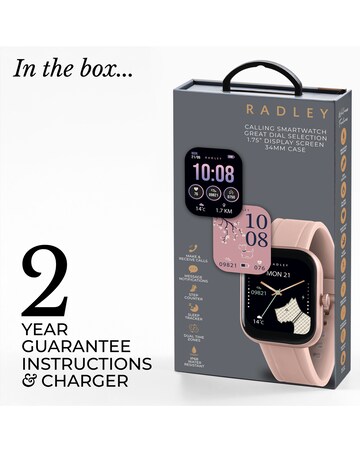 Radley Series 55 Silicone Strap Smart Watch - Carnation Pink
