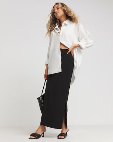 Black Magisculpt Tailored Maxi Skirt
