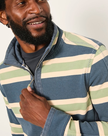FatFace All Over Stripe Airlie Sweatshirt (Regular & Tall) - Blue Multi