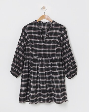 Brushed Check Smock Dress