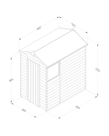 4LIFE Apex Shed 4x6 - Single Door - 1 Window (Home Delivery)