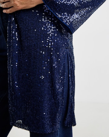 Sequin Longline Cardi