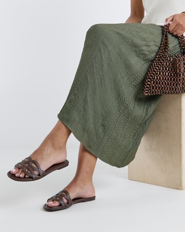 Rosario Padded Loop Detail Mule Sandals - Wide Fit (E)