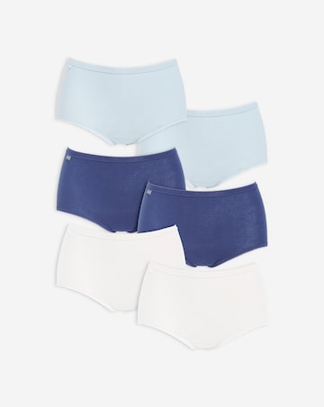 Sloggi (3 Pack) Basic Maxi Cotton Knickers Blue Multi