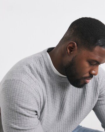 Grey Textured Soft Touch Jumper