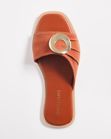 Suede Square Toe Sandal E Fit