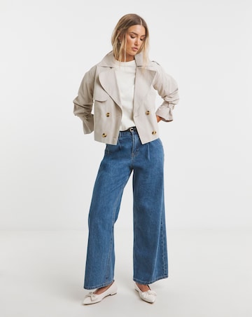 Simply Be Stone Cropped Trench