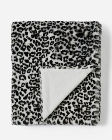 Spotted Animal Printed Faux Fur Throw