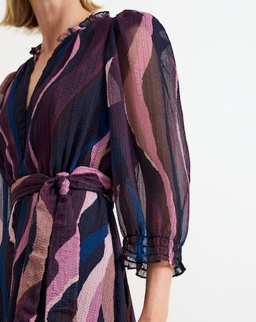 Phase Eight Cara Swirl Puff Sleeve Swing Dress