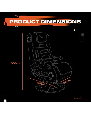 X Rocker X-Pro 4.1 Audio Console Pedestal Gaming Chair - Black