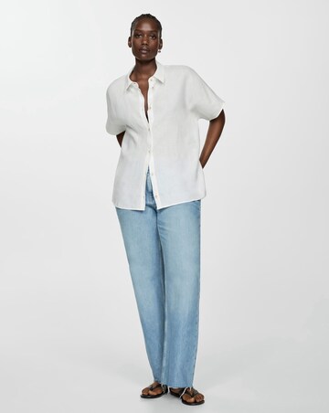 Mango Linen Button Up Shirt