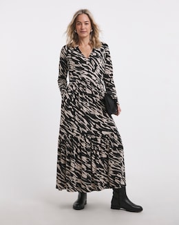 Soft Touch Long Sleeve Notch Neck Dress