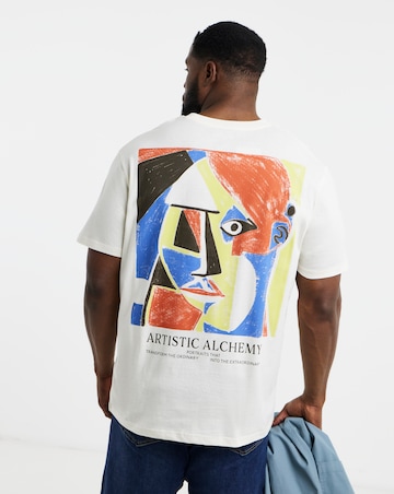 Jack & Jones Artistic Alchemy Back Graphic T-Shirt - Cream