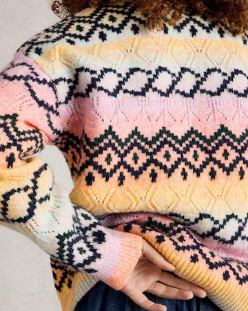 White Stuff Spacedye Pointelle Fairisle