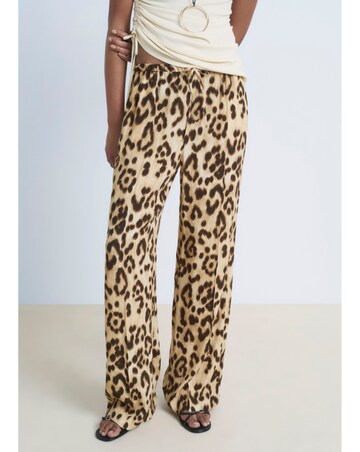 Mango Leopard Print Trousers
