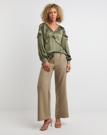 Joanna Hope Frill Tie Neck Blouse