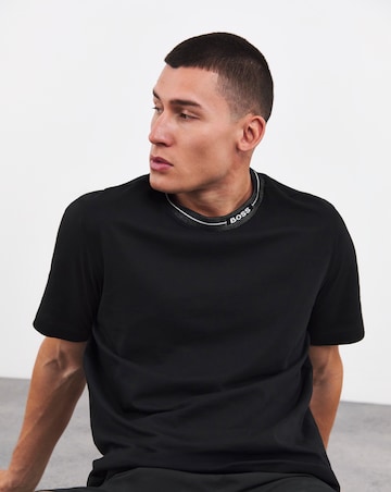BOSS Logo Neckline Black T-shirt