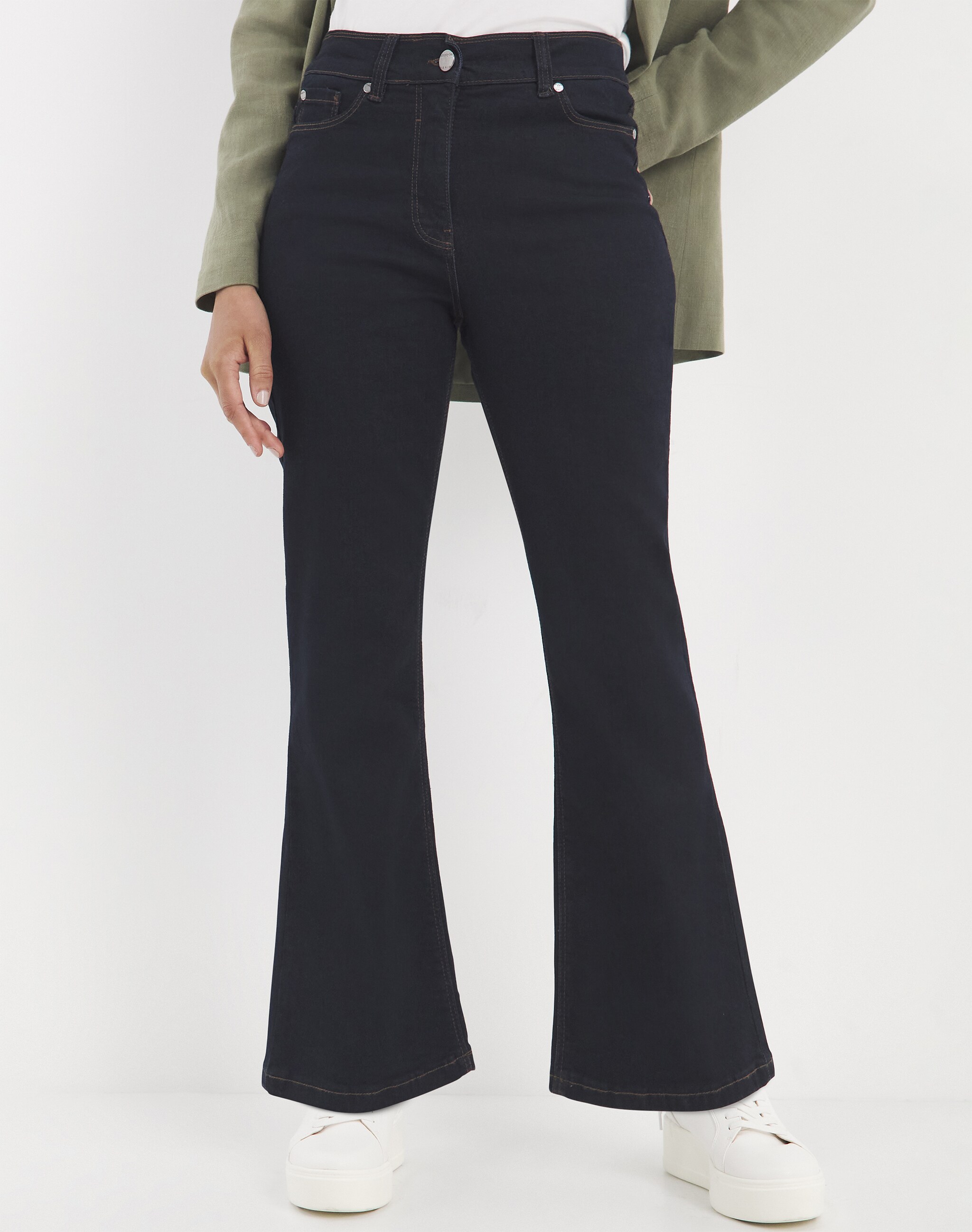 Front view of bootfit jeans